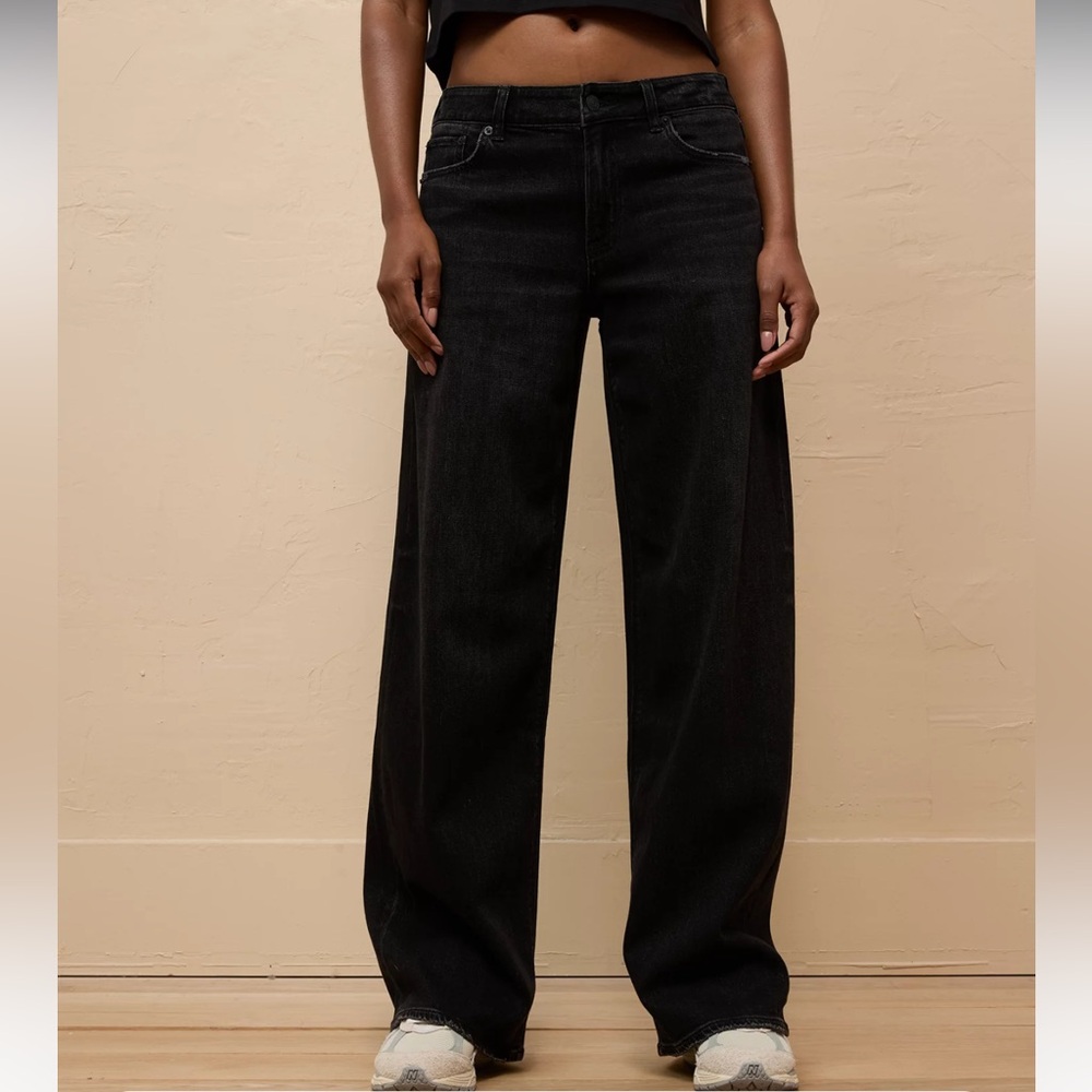 AE Dreamy Drape Stretch Low-Rise Baggy Wide-Leg Jean